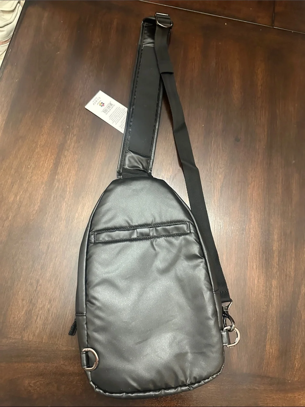 lug Black Quilted Sling Belt Bag